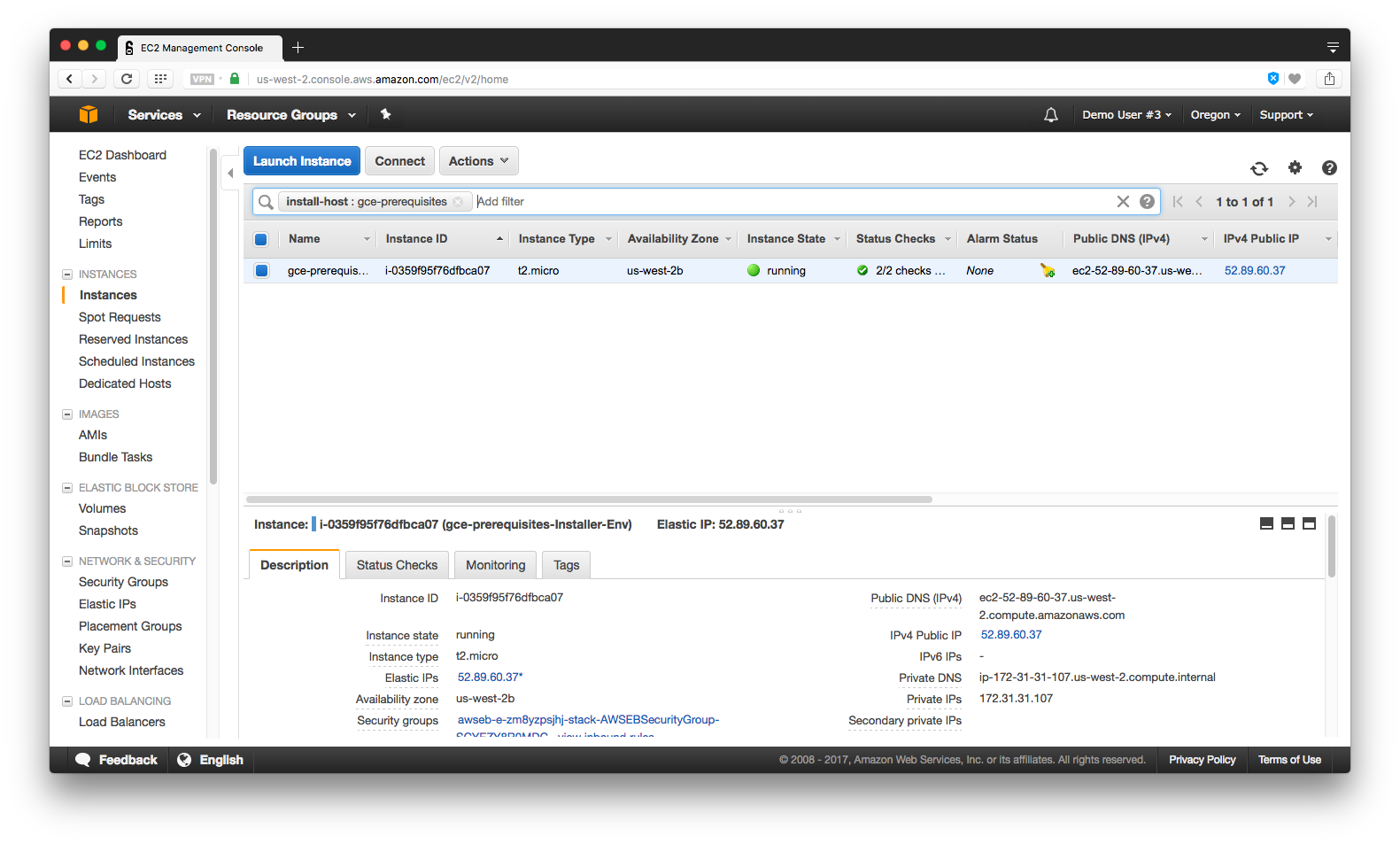 EC2 Console Filtered View
